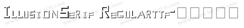 IllusionSerif Regularttf字体转换